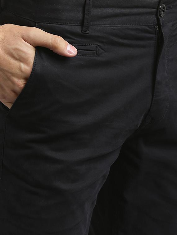 black solid chinos - 16330094 - Zoom Image - 4