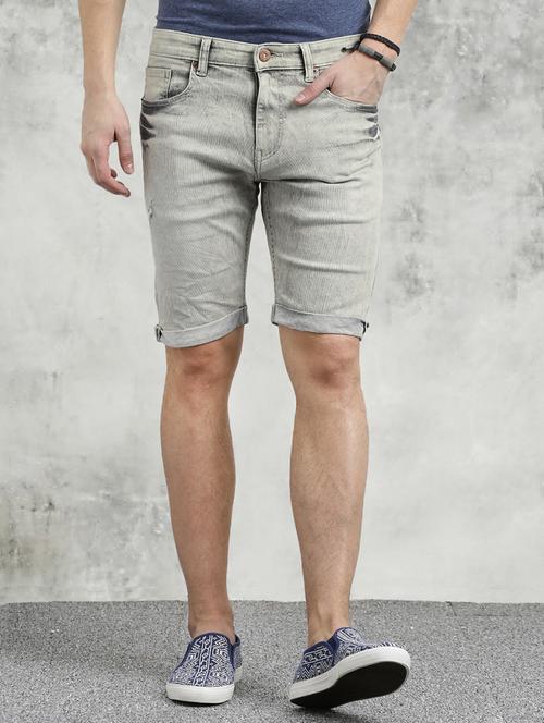 grey washed shorts - 16330144 - Standard Image - 1