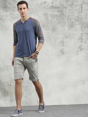 grey washed shorts - 16330144 - Standard Image - 4
