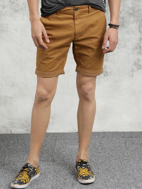 brown solid bermuda - 16330161 - Standard Image - 1