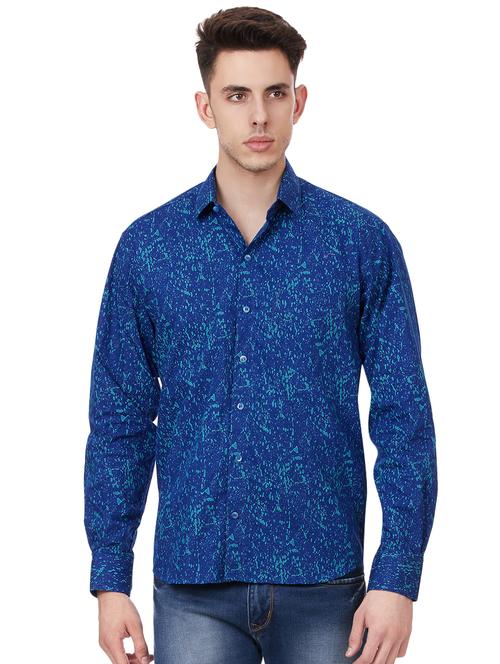 blue cotton casual shirt - 16331049 - Standard Image - 1