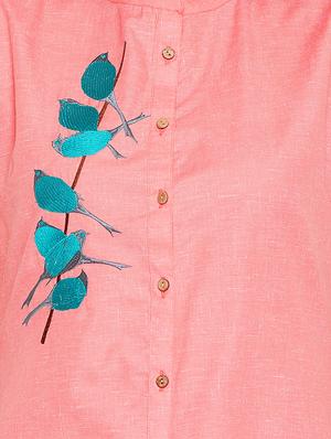 embroidered pastel kurta pant set - 16331196 - Standard Image - 4