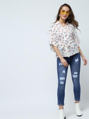 high rise distressed jeans - 16332357 - Standard Image - 4