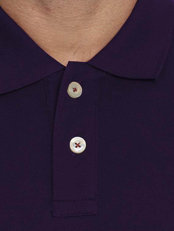 purple solid polo tshirt - 16333367 - Zoom Image - 4