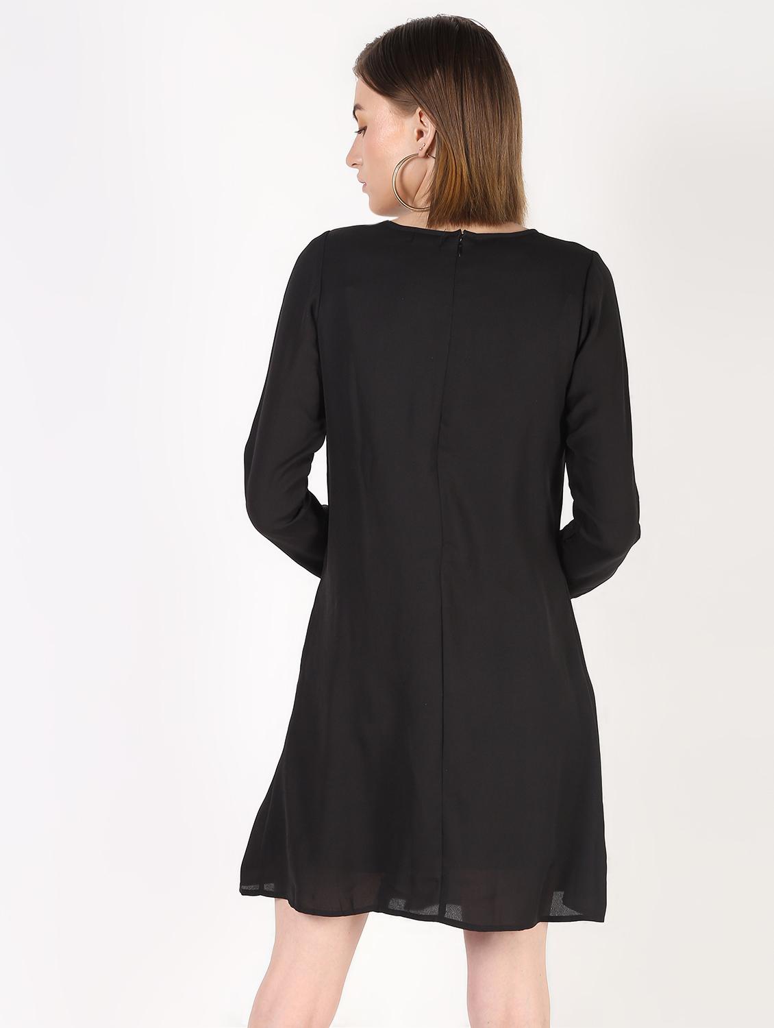 pleated solid shift dress - 16333752 - Zoom Image - 4