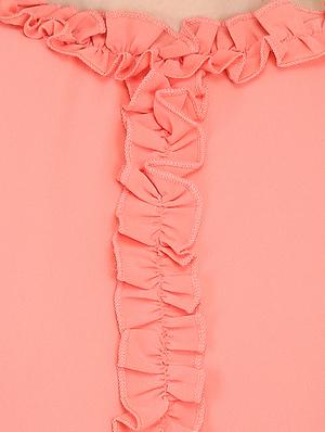 frill detail tie front a-line dress - 16334662 - Standard Image - 4