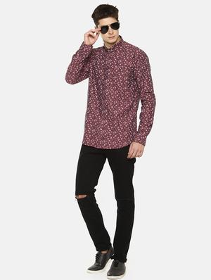 pink floral print casual shirt - 16334673 - Standard Image - 4