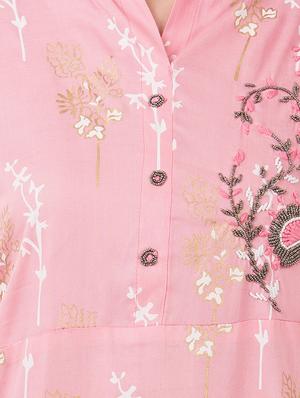 block printed straight kurta - 16335706 - Standard Image - 4