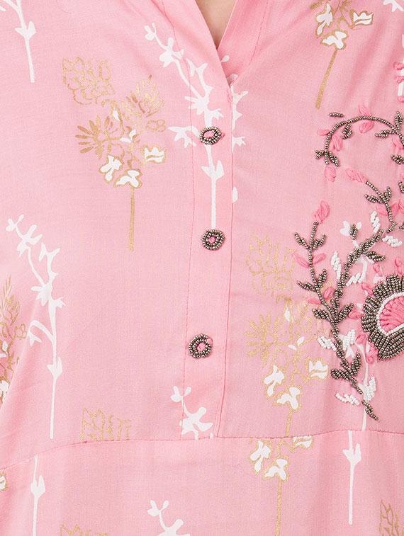block printed straight kurta - 16335706 - Zoom Image - 4