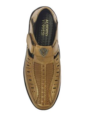 beige leatherette back strap sandals - 16336126 - Standard Image - 4