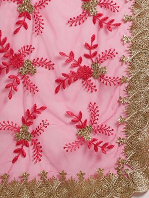 pastel embroidered ruffle saree with blouse - 16336428 - Standard Image - 4
