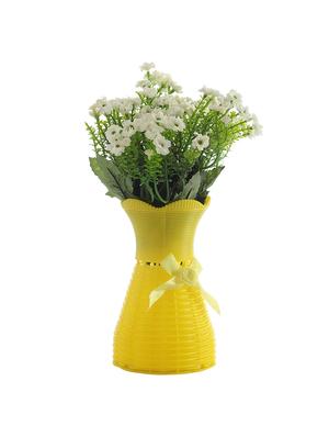 foliyaj artificial tall white flower bunch with vase - 16337710 - Standard Image - 4