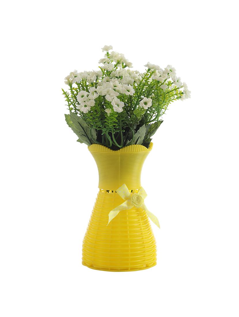 foliyaj artificial tall white flower bunch with vase - 16337710 - Zoom Image - 4
