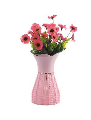 foliyaj artificial pink daisy flower bunch with vase - 16337719 - Standard Image - 4