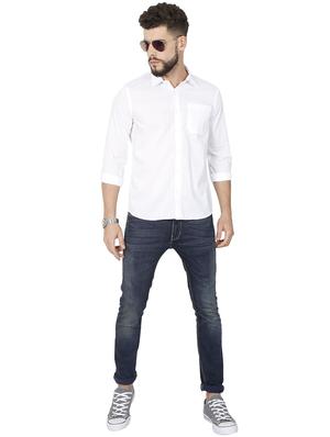 white solid casual shirt - 16337788 - Standard Image - 4