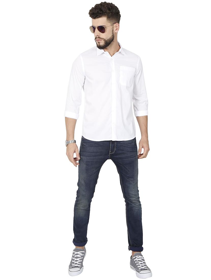 white solid casual shirt - 16337788 - Zoom Image - 4