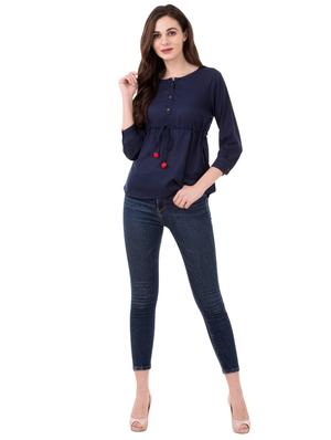 pom-pom detail drawstring top - 16339717 - Standard Image - 4