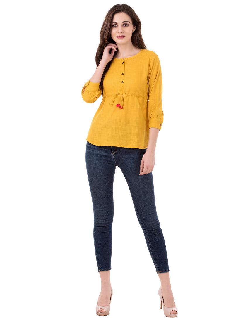 pom-pom detail drawstring top - 16339720 - Zoom Image - 4