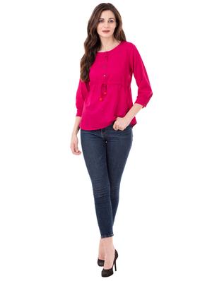 pom-pom detail drawstring top - 16339721 - Standard Image - 4