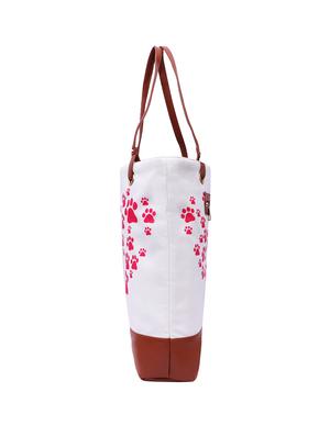 white canvas printed tote - 16340703 - Standard Image - 4