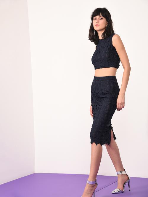 high rise laced pencil skirt - 16340912 - Standard Image - 1