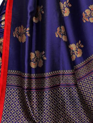 Floral mysore silk saree with blouse - 16343011 - Standard Image - 4