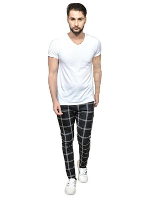 black checkered track pants - 16343129 - Standard Image - 4
