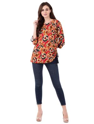 side tie knot ruched top - 16343472 - Standard Image - 4