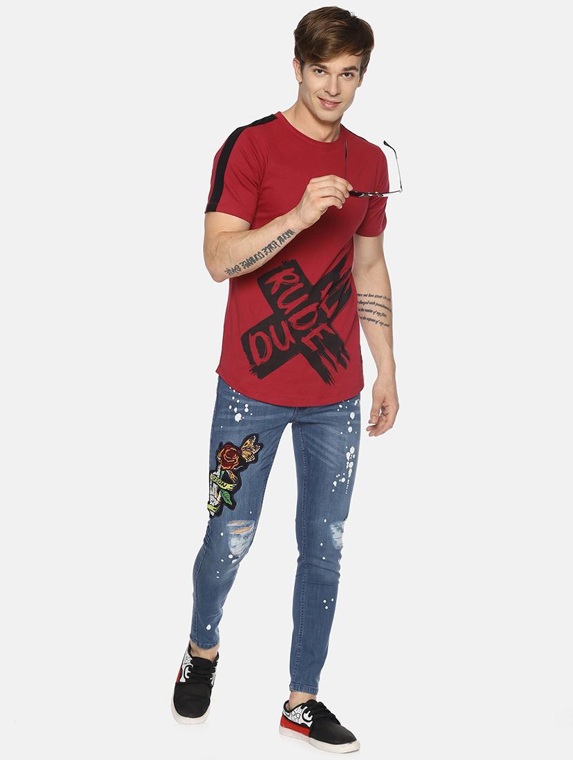 red front print t-shirt - 16345403 - Zoom Image - 4