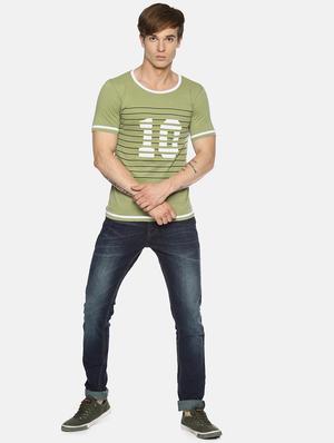 green chest print t-shirt - 16345783 - Standard Image - 4