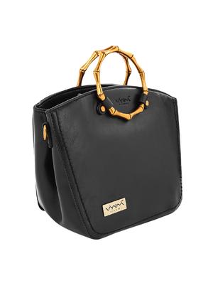 black leatherette (pu) regular sling bag - 16347320 - Standard Image - 4