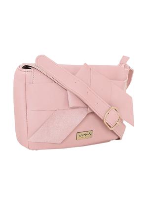 pink leatherette (pu) regular sling bag - 16347321 - Standard Image - 4