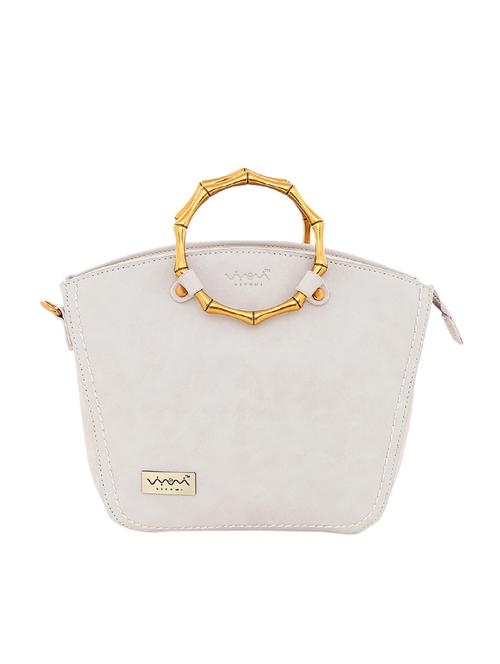white leatherette (pu) regular sling bag - 16347322 - Standard Image - 1