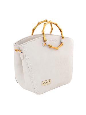 white leatherette (pu) regular sling bag - 16347322 - Standard Image - 4