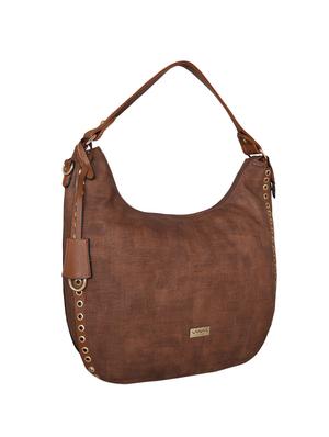 brown leatherette (pu) regular handbag - 16347334 - Standard Image - 4