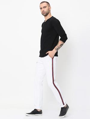 white side striped chinos - 16348145 - Standard Image - 4