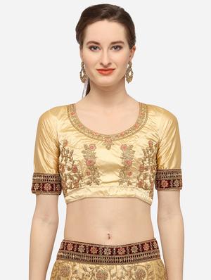 embroidered a-line lehenga - 16348642 - Standard Image - 4