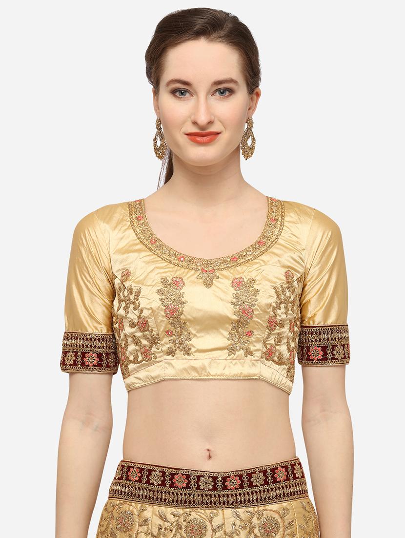 embroidered a-line lehenga - 16348642 - Zoom Image - 4