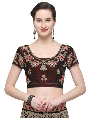 embroidered a-line lehenga - 16348658 - Standard Image - 4