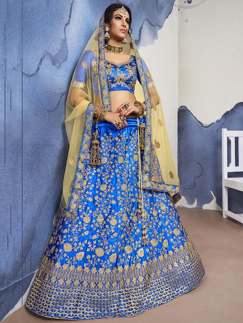 embroidered a-line lehenga - 16348683 - Standard Image - 1
