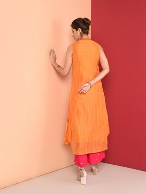 sequined a-line kurta - 16350318 - Standard Image - 4