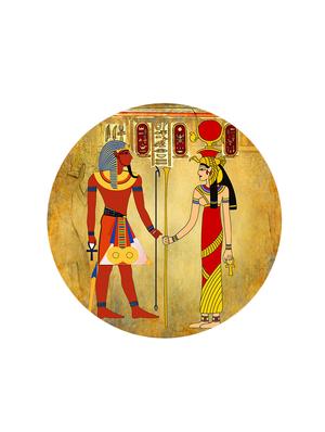 studio shubham wooden egyptian vintage art wall plates for hanging(set of 3) - 16351104 - Standard Image - 4
