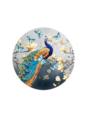 Studio Shubham wooden Floral Peacock wall plates for hanging(Set of 3) - 16351112 - Standard Image - 4