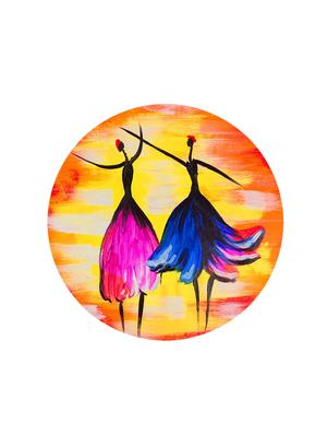 Studio Shubham wooden Abstract dancing art wall plates for hanging(Set of 3) - 16351116 - Standard Image - 4