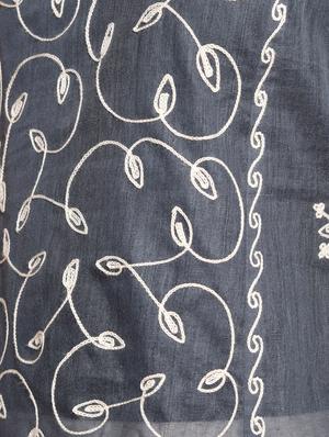 grey cotton embroidered dupatta - 16352202 - Standard Image - 7