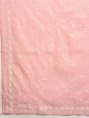 peach cotton embroidered dupatta - 16352561 - Standard Image - 7