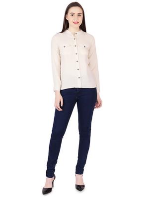 mandarin neck striped shirt - 16354858 - Standard Image - 4