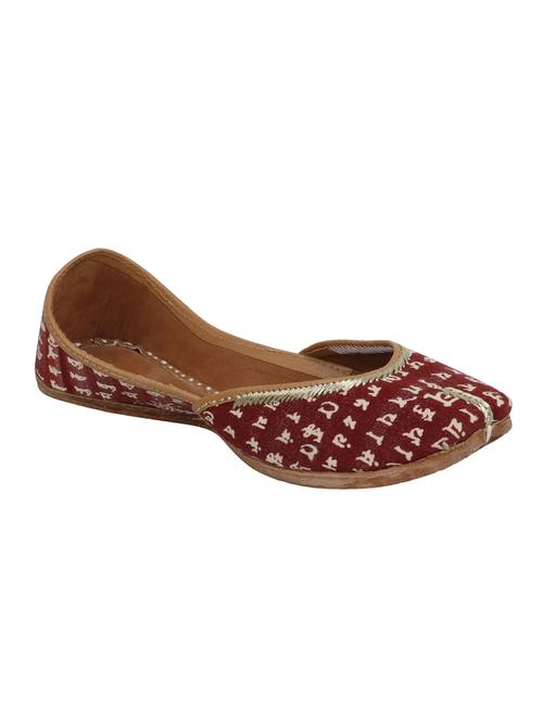 maroon slip on jutis - 16354999 - Standard Image - 1