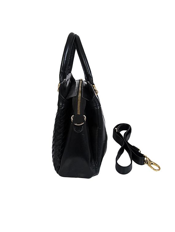 black leather regular handbag - 16355888 - Zoom Image - 4