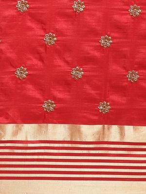 gold embroidered saree with blouse - 16356023 - Standard Image - 4